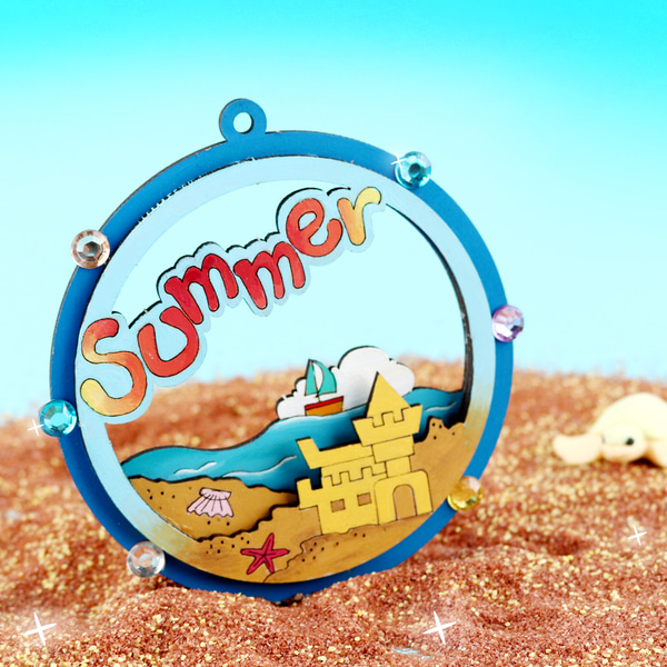 [W019]여름 입체오너먼트만들기-모래성
